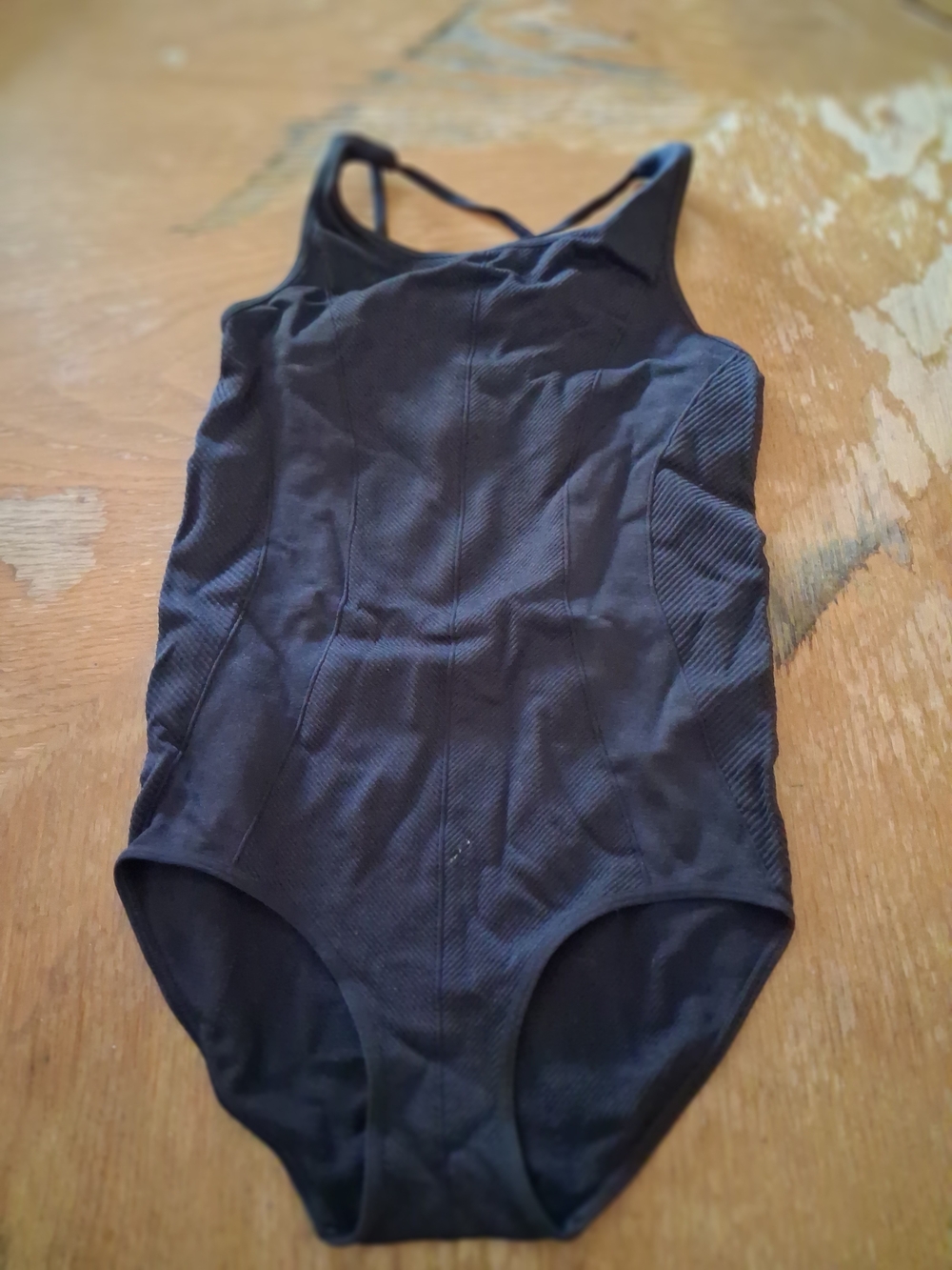 all in motion Black Girls' One-Piece Bodysuit with Textured Panels